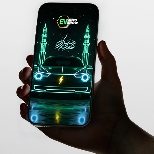 Eid Mubarak &middot; Electric Theme, LinkedIn Post